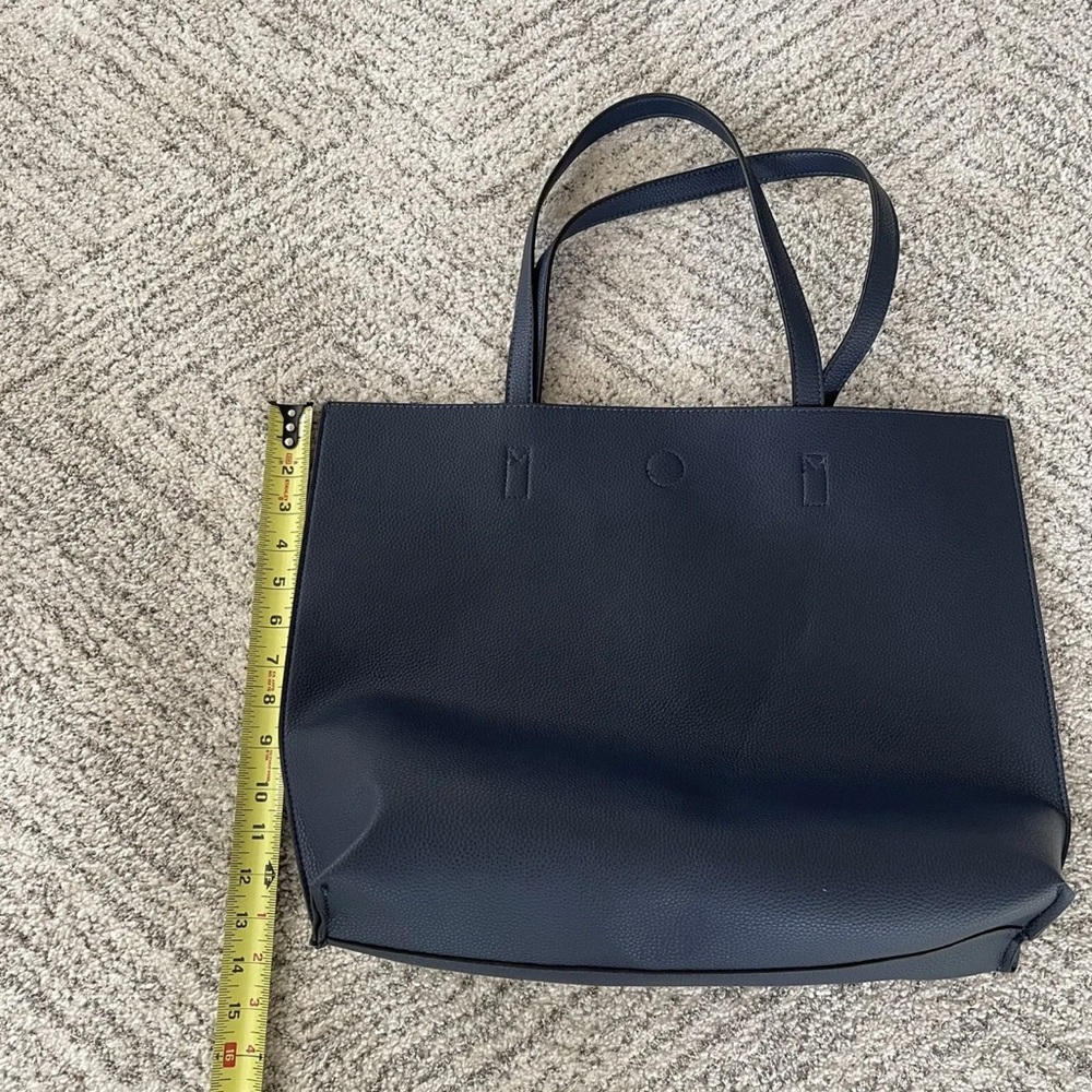 NAVY BLUE Vegan tote - Picture 4 of 12